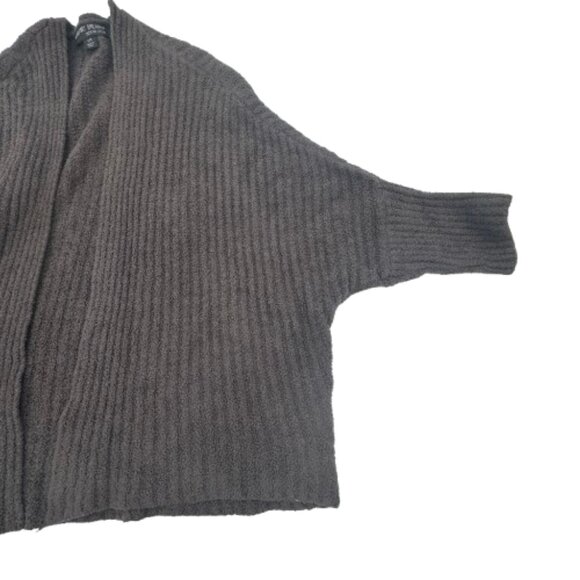 Barefoot Dreams Cozy Chic Lite Brown Chunky Knit Open Front Cardigan S/M - Picture 5 of 8